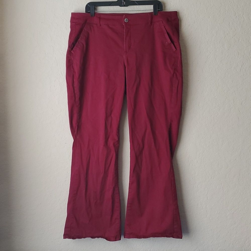 Lane Bryant Burgundy Bootcut Jeans Pants Size 18 Plus Size Stretch
